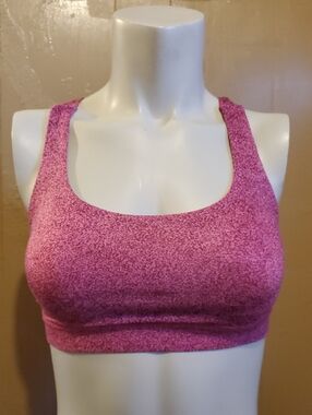 Lululemon Athletica Pink Heathered Criss Cross Yoga Top
